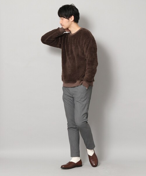 SENSE OF PLACE by URBAN RESEARCH(センスオブプレイスバイアーバンリサーチ)の「ボアスウェットシャツ(トップス・メンズ・BROWN/OFF WHITE・M/L)」の4枚目の写真