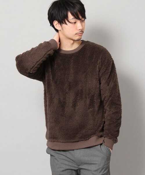 SENSE OF PLACE by URBAN RESEARCH(センスオブプレイスバイアーバンリサーチ)の「ボアスウェットシャツ(トップス・メンズ・BROWN/OFF WHITE・M/L)」の2枚目の写真