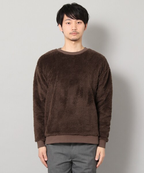 SENSE OF PLACE by URBAN RESEARCH(センスオブプレイスバイアーバンリサーチ)の「ボアスウェットシャツ(トップス・メンズ・BROWN/OFF WHITE・M/L)」の5枚目の写真