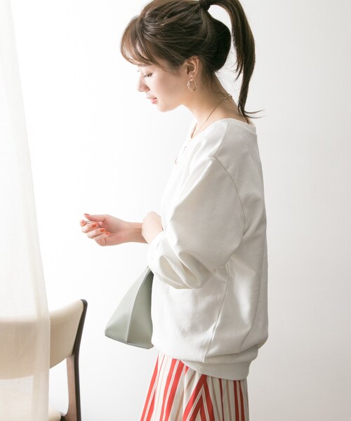 SOMETHING（サムシング）の「SOMETHING 別注SWEAT（トップス・レディース・DPINK/WHITE/BLUE・FREE）」の9枚目の写真