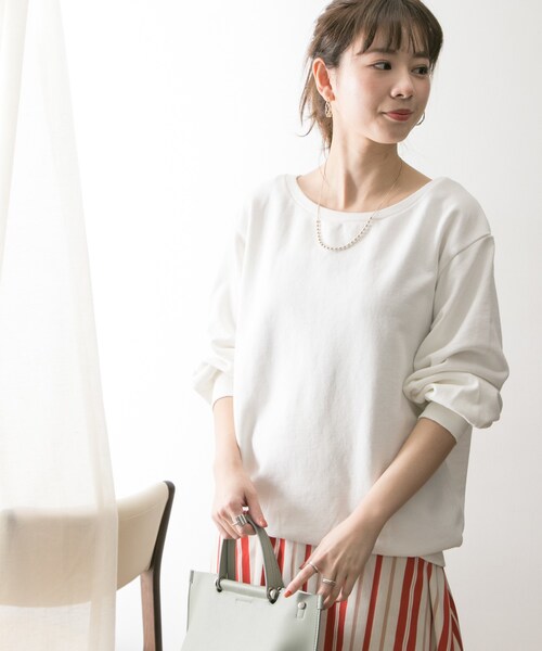 SOMETHING（サムシング）の「SOMETHING 別注SWEAT（トップス・レディース・DPINK/WHITE/BLUE・FREE）」の2枚目の写真