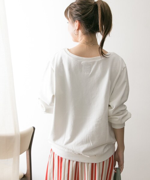 SOMETHING（サムシング）の「SOMETHING 別注SWEAT（トップス・レディース・DPINK/WHITE/BLUE・FREE）」の10枚目の写真