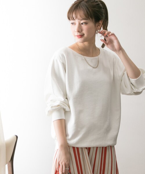 SOMETHING（サムシング）の「SOMETHING 別注SWEAT（トップス・レディース・DPINK/WHITE/BLUE・FREE）」の8枚目の写真