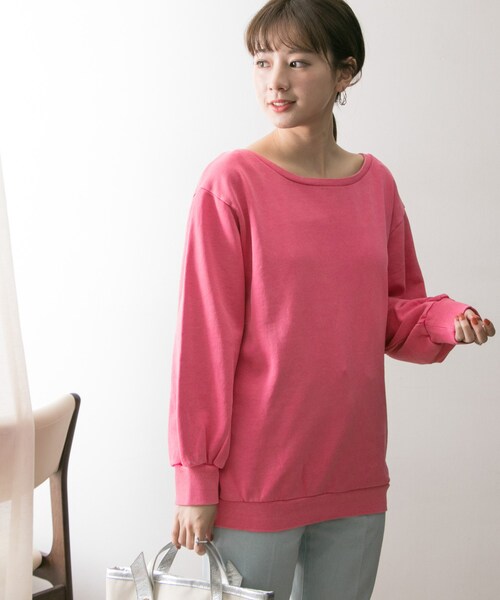 SOMETHING（サムシング）の「SOMETHING 別注SWEAT（トップス・レディース・DPINK/WHITE/BLUE・FREE）」の6枚目の写真