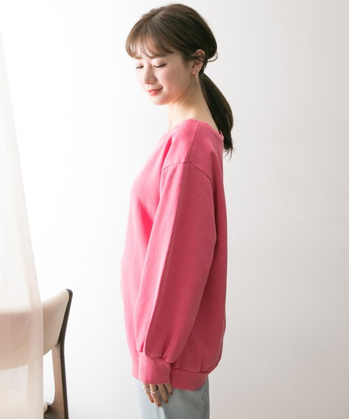 SOMETHING（サムシング）の「SOMETHING 別注SWEAT（トップス・レディース・DPINK/WHITE/BLUE・FREE）」の19枚目の写真