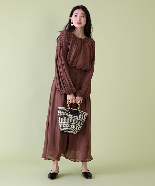 【美品】ハンドスモッキングワンピース FREAK'S STORE（フリークスストア）の「ハンドスモッキング