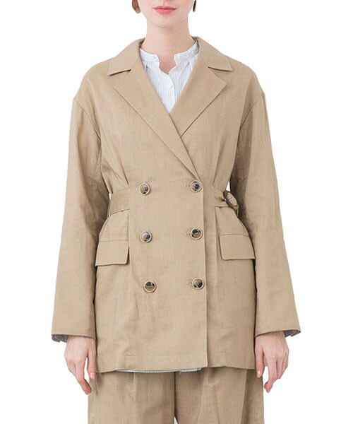 Uhr（ウーア）の「【1/30入荷予定】リネンダブルブレストジャケット 