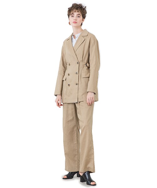 Uhr（ウーア）の「【1/30入荷予定】リネンダブルブレストジャケット 