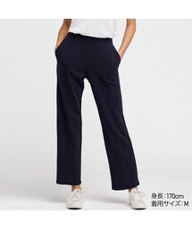 UNIQLO | ポンチハイウエストストレートパンツ(その他パンツ)
