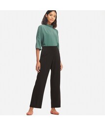 UNIQLO | ポンチハイウェストストレートパンツ(その他パンツ)