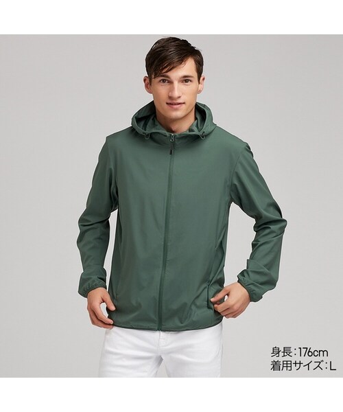 UNIQLO（ユニクロ）の「ポケッタブルパーカ（ブルゾン・メンズ・LIGHT GRAY 02/RED 16/GRAY 03/BLUE 64/NAVY 69/GREEN 55/BLACK 09・L/3XL/4XL/XL/M/XXL/S/XS）」の4枚目の写真