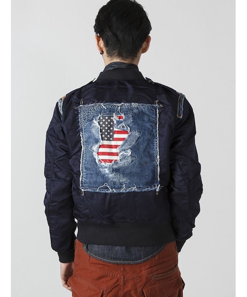 AVIREX TYPE BLUE L-2 リメイクジャケット ロイヤルブルー AVIREX TYPE BLUE L-2 リメイクジャケット ロイヤルブルー AVIREX