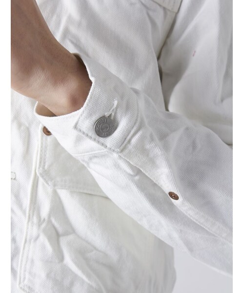 schott（ショット）の「Schott(ショット)セルべージホワイトデニム ジャケット（ジャケット/アウター・メンズ・WHITE・S/M/L）」の8枚目の写真