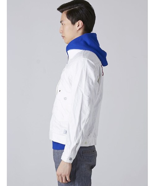 schott（ショット）の「Schott(ショット)セルべージホワイトデニム ジャケット（ジャケット/アウター・メンズ・WHITE・S/M/L）」の5枚目の写真