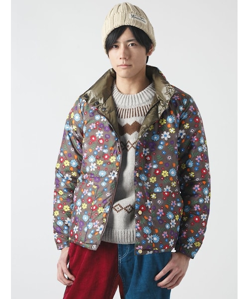 ボヘミアンズ ダウンジャケット Bohemians ゼブラ柄ダウンジャケット