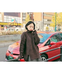 HOTPING | スリットポイントハイネックニット(ニット/セーター)