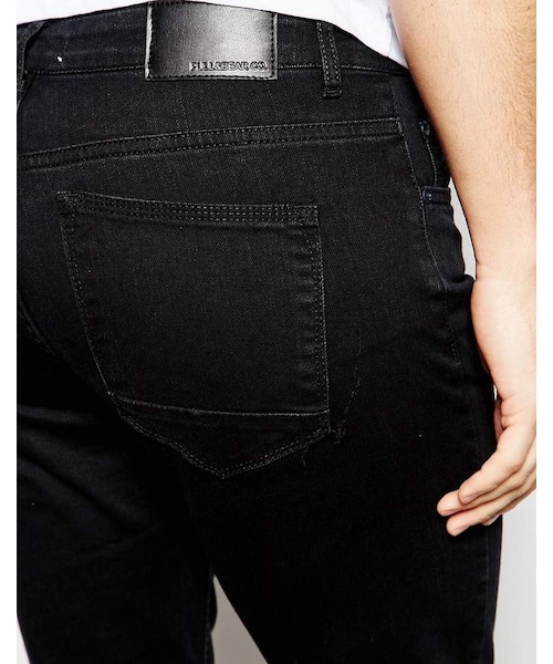 PULL&BEAR（プルアンドベア）の「Pull&Bear Skinny Fit Jeans In Black（デニムパンツ・メンズ・Black・W36 L32）」の3枚目の写真