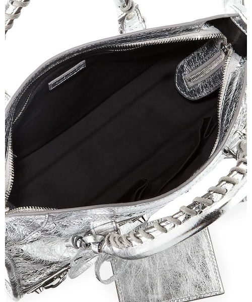 BALENCIAGA バッグ Balenciaga Shiny Goatskin All Over Logo Embossed Pink