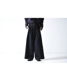 YANTOR | YANTOR Cotton Linen Wool Wide Pants black(その他パンツ)