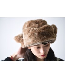 FLAG by ALEXIA STAM | KAIKI ファーロシアン帽(ニットキャップ/ビーニー)