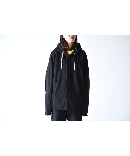 VOAAOV(ヴォアーブ)の「VOAAOV パイル裏毛ニットビッグフーディ(パーカー・レディース・グレー/グリーン/ブラック・1)」の2枚目の写真