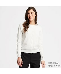 UNIQLO | UVカットスーピマコットンクルーネックカーディガン（長袖）(カーディガン/ボレロ)