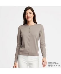 UNIQLO | UVカットスーピマコットンクルーネックカーディガン（長袖）(カーディガン/ボレロ)
