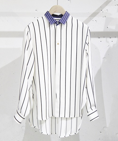 cullni クルニ 19ss ストライプシャツ（クレリック ストライプ