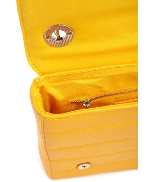 FOREVER 21（フォーエバー トゥエンティーワン）の「Forever 21 Quilted Faux Leather Crossbody（ショルダーバッグ・レディース・Black/Yellow・One Size）」の3枚目の写真