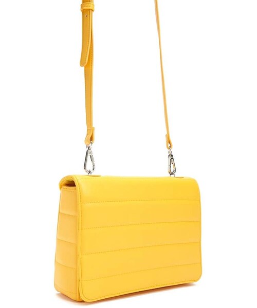 FOREVER 21（フォーエバー トゥエンティーワン）の「Forever 21 Quilted Faux Leather Crossbody（ショルダーバッグ・レディース・Black/Yellow・One Size）」の10枚目の写真