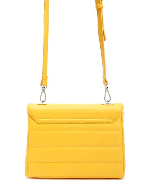 FOREVER 21（フォーエバー トゥエンティーワン）の「Forever 21 Quilted Faux Leather Crossbody（ショルダーバッグ・レディース・Black/Yellow・One Size）」の9枚目の写真