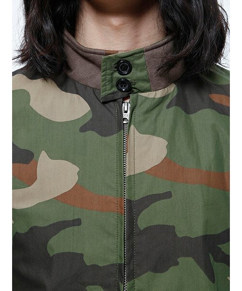 Johnbull Private labo（ジョンブルプライベートラボ）の「ジップアップブルゾン（12357）（トップス・メンズ・カモフラージュ/レッド/ネイビー・S/M/L）」の6枚目の写真