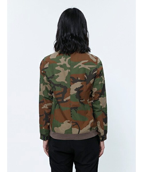 Johnbull Private labo（ジョンブルプライベートラボ）の「ジップアップブルゾン（12357）（トップス・メンズ・カモフラージュ/レッド/ネイビー・S/M/L）」の5枚目の写真