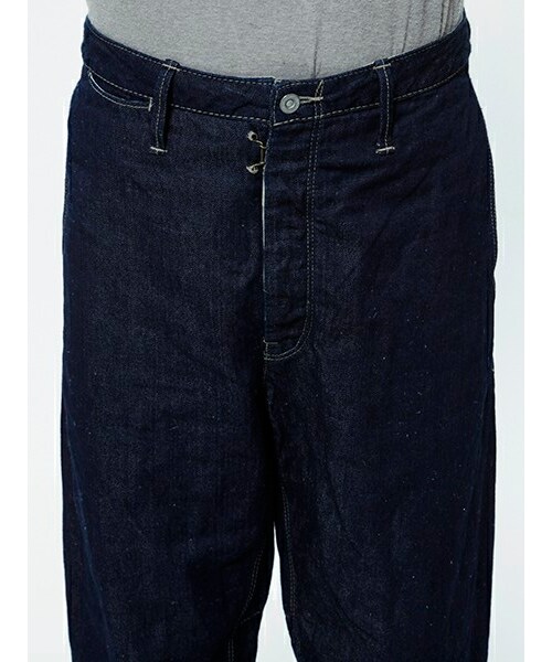 Johnbull Private labo（ジョンブルプライベートラボ）の「リネンデニムワイドジーンズ（11773）（パンツ・メンズ・インディゴブルー・S/M/L）」の4枚目の写真