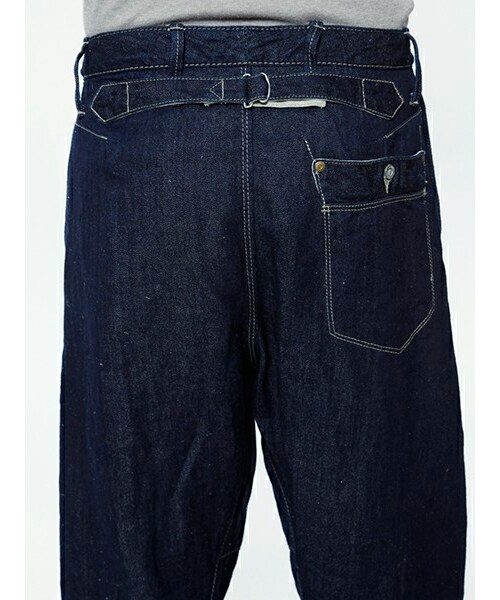 Johnbull Private labo（ジョンブルプライベートラボ）の「リネンデニムワイドジーンズ（11773）（パンツ・メンズ・インディゴブルー・S/M/L）」の6枚目の写真