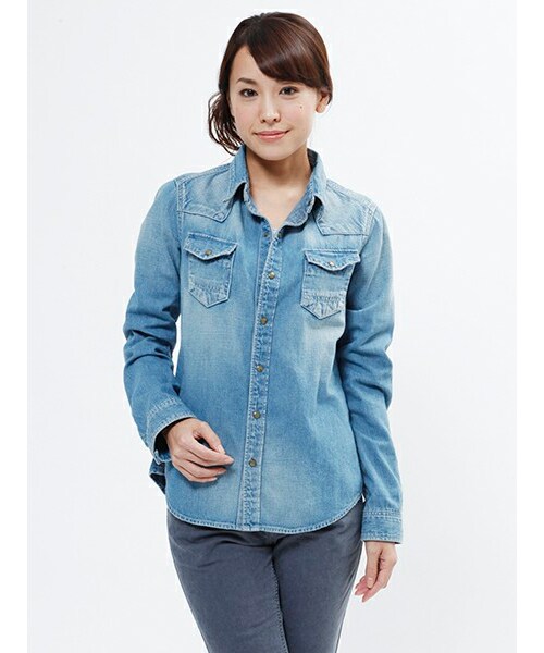 Johnbull Private labo（ジョンブルプライベートラボ）の「ウエスタンシャツ（AS749）（トップス・レディース・ブリーチ/ユーズド・S/M）」の3枚目の写真