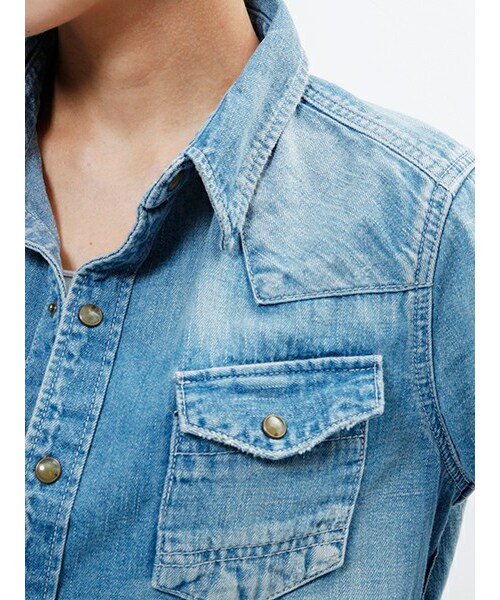 Johnbull Private labo（ジョンブルプライベートラボ）の「ウエスタンシャツ（AS749）（トップス・レディース・ブリーチ/ユーズド・S/M）」の6枚目の写真