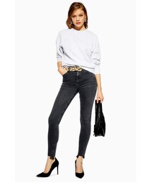 TOPSHOP | Topshop Washed Black Square Hem Jamie Jeans(デニムパンツ)