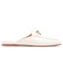 TOD’S | Tod's - Double T Backless Leather Loafers - Womens - White(シューズ)