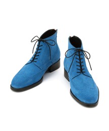 GUILD PRIME | 【LOVELESS】MENS ネイビースウェードウィングチップブーツ(シューズ)