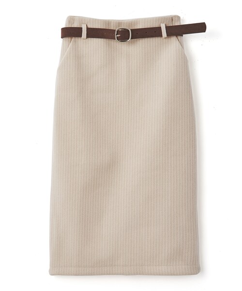 GRL（グレイル）の「ベルト付きウールタッチタイトスカート（スカート）」 - WEAR