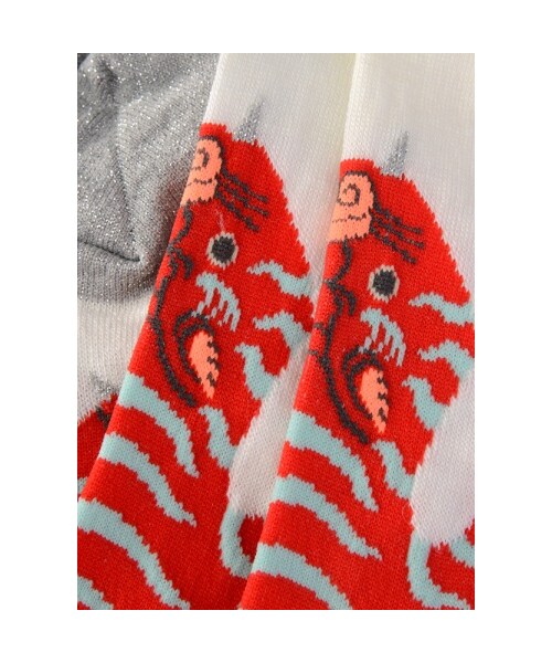 mercibeaucoup,（メルシーボークー）の「メルシーボークー、 / メンズ ドラゴンソ / ソックス（レッグウェア・メンズ・white(01)/navy(13)/wine(22)・03）」の4枚目の写真