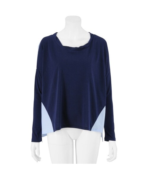 jevous enprie!（ジュヴゾンプリ）の「jevous enprie! / ドッキングジャージ� / カットソー（トップス・レディース・off white(02)/navy(13)/light pink(17)・01）」の2枚目の写真