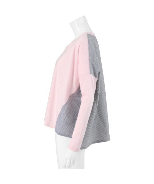 jevous enprie!（ジュヴゾンプリ）の「jevous enprie! / ドッキングジャージ� / カットソー（トップス・レディース・off white(02)/navy(13)/light pink(17)・01）」の6枚目の写真