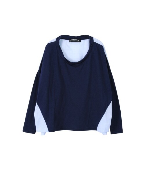 jevous enprie!（ジュヴゾンプリ）の「jevous enprie! / ドッキングジャージ� / カットソー（トップス・レディース・off white(02)/navy(13)/light pink(17)・01）」の8枚目の写真
