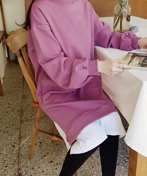 DHOLIC(ディーホリック)の「裏起毛レイヤードスウェットワンピース(ワンピース・レディース・ブルー/ピンク/ブラック・FREE)」の3枚目の写真