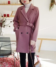 DHOLIC | ストラップSETミディダブルコート(ダウンジャケット/コート)