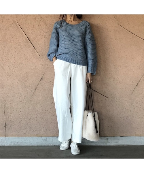 copine(コピン)の「ドロップショルダーざっくりニット(3color)(ニット/セーター・レディース・その他)」の5枚目の写真