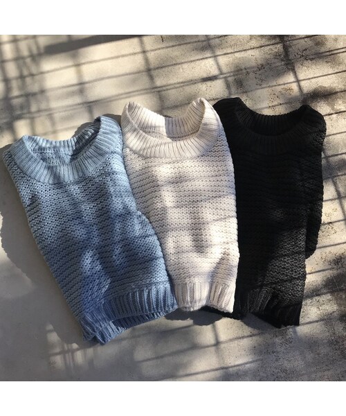 copine(コピン)の「ドロップショルダーざっくりニット(3color)(ニット/セーター・レディース・その他)」の14枚目の写真