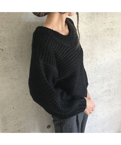 copine(コピン)の「ドロップショルダーざっくりニット(3color)(ニット/セーター・レディース・その他)」の13枚目の写真